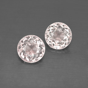 캐럿 천연 라이트 핑크 모가나이트 보석, 라운드 컷, 5.49 mm, VVS-VS