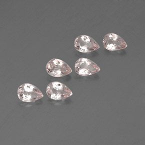 캐럿 천연 라이트 핑크 모가나이트 보석, 배 모양, 5.8×4 mm, VVS-VS