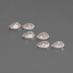 캐럿 천연 라이트 핑크 모가나이트 보석, 배 모양, 5.8×4 mm, VVS-VS