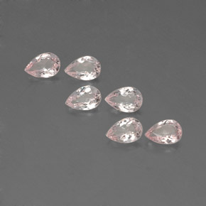 캐럿 천연 라이트 핑크 모가나이트 보석, 배 모양, 5.9×4 mm, VVS-VS