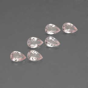 캐럿 천연 라이트 핑크 모가나이트 보석, 배 모양, 5.9×4 mm, VVS-VS