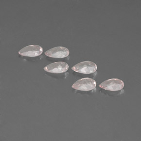 캐럿 천연 라이트 핑크 모가나이트 보석, 배 모양, 5.9×4 mm, VVS-VS