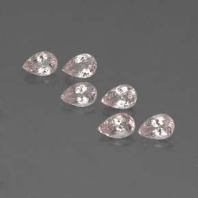 캐럿 천연 라이트 핑크 모가나이트 보석, 배 모양, 6×4 mm, VVS-VS