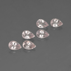 캐럿 천연 라이트 핑크 모가나이트 보석, 배 모양, 6×4 mm, VVS-VS