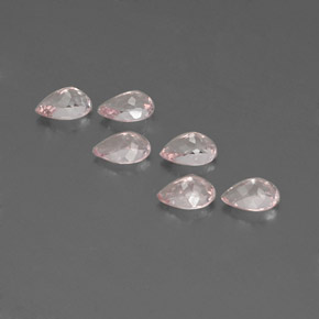 캐럿 천연 라이트 핑크 모가나이트 보석, 배 모양, 6×4 mm, VVS-VS