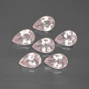 캐럿 천연 라이트 핑크 모가나이트 보석, 배 모양, 5.8×3.9 mm, VVS-VS