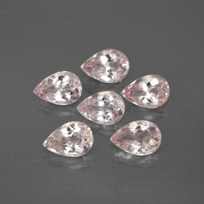 캐럿 천연 라이트 핑크 모가나이트 보석, 배 모양, 5.8×4 mm, VS