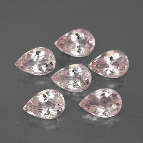 캐럿 천연 라이트 핑크 모가나이트 보석, 배 모양, 5.8×4 mm, VS