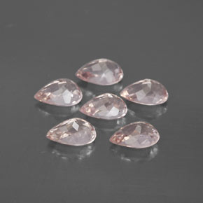 캐럿 천연 라이트 핑크 모가나이트 보석, 배 모양, 5.8×4 mm, VS