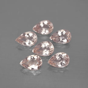 캐럿 천연 살몬 핑크 모가나이트 보석, 배 모양, 5.9×4 mm, VVS-VS
