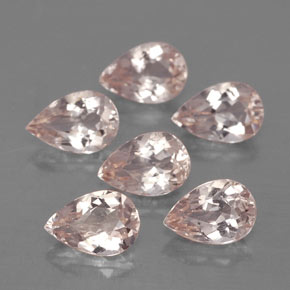 캐럿 천연 살몬 핑크 모가나이트 보석, 배 모양, 5.9×4 mm, VVS-VS