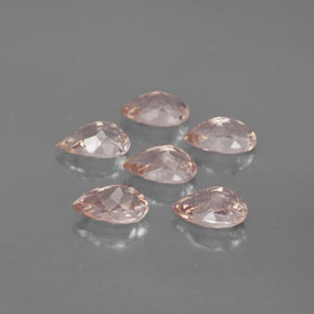 캐럿 천연 살몬 핑크 모가나이트 보석, 배 모양, 5.9×4 mm, VVS-VS