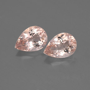 캐럿 천연 살몬 핑크 모가나이트 보석, 배 모양, 7.1×5.1 mm, VVS-VS