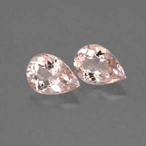 캐럿 천연 살몬 핑크 모가나이트 보석, 배 모양, 7.1×5.1 mm, VVS-VS