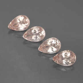 캐럿 천연 살몬 핑크 모가나이트 보석, 배 모양, 6×4 mm, VS