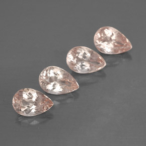 캐럿 천연 살몬 핑크 모가나이트 보석, 배 모양, 6×4 mm, VS