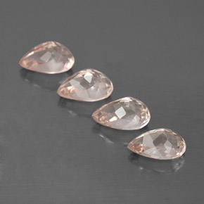 캐럿 천연 살몬 핑크 모가나이트 보석, 배 모양, 6×4 mm, VS