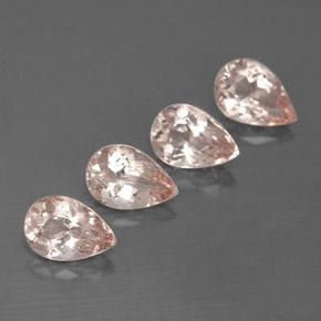 캐럿 천연 살몬 핑크 모가나이트 보석, 배 모양, 6×4.1 mm, VVS-VS