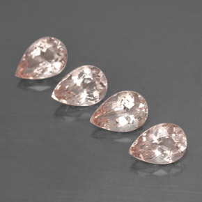 캐럿 천연 살몬 핑크 모가나이트 보석, 배 모양, 6×4.1 mm, VVS-VS