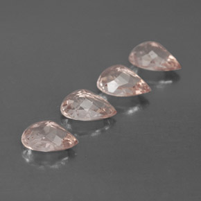 캐럿 천연 살몬 핑크 모가나이트 보석, 배 모양, 6×4.1 mm, VVS-VS