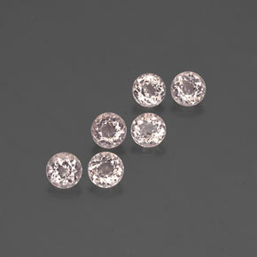 캐럿 천연 살몬 핑크 모가나이트 보석, 라운드 컷, 4.50 mm, VVS-VS