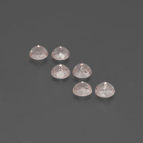 캐럿 천연 살몬 핑크 모가나이트 보석, 라운드 컷, 4.50 mm, VVS-VS