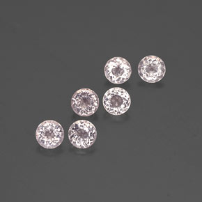 2.17캐럿 천연 라이트 핑크 모가나이트 보석, 라운드 컷, 4.49 mm, VS
