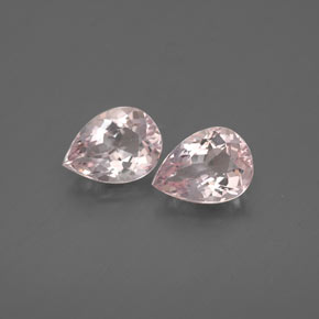 캐럿 천연 라이트 핑크 모가나이트 보석, 배 모양, 6.7×4.9 mm, VVS