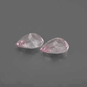 캐럿 천연 라이트 핑크 모가나이트 보석, 배 모양, 6.7×4.9 mm, VVS