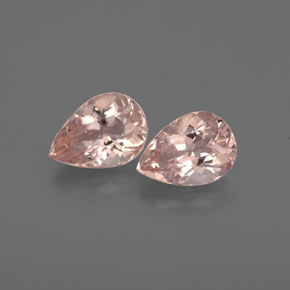 캐럿 천연 살몬 핑크 모가나이트 보석, 배 모양, 7.2×5.1 mm, VS