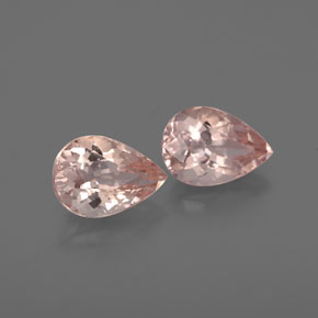 캐럿 천연 살몬 핑크 모가나이트 보석, 배 모양, 7.2×5.1 mm, VS