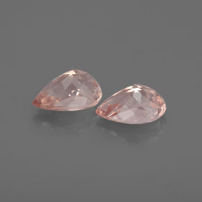 캐럿 천연 살몬 핑크 모가나이트 보석, 배 모양, 7.2×5.1 mm, VS