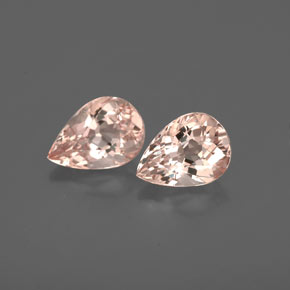 캐럿 천연 살몬 핑크 모가나이트 보석, 배 모양, 7×4.9 mm, VS