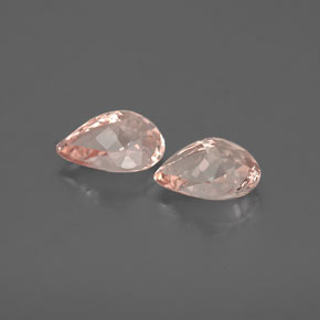 캐럿 천연 살몬 핑크 모가나이트 보석, 배 모양, 7×4.9 mm, VS