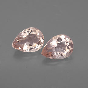 캐럿 천연 살몬 핑크 모가나이트 보석, 배 모양, 6.8×5.1 mm, VS