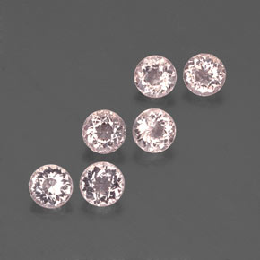 캐럿 천연 살몬 핑크 모가나이트 보석, 라운드 컷, 4.59 mm, VS