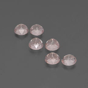 캐럿 천연 살몬 핑크 모가나이트 보석, 라운드 컷, 4.59 mm, VS