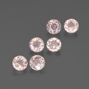 캐럿 천연 살몬 핑크 모가나이트 보석, 라운드 컷, 4.57 mm, VS