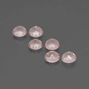 캐럿 천연 살몬 핑크 모가나이트 보석, 라운드 컷, 4.57 mm, VS