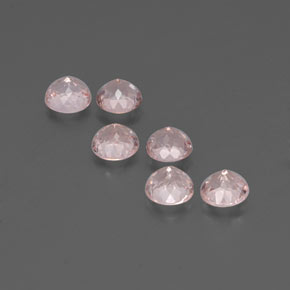 캐럿 천연 살몬 핑크 모가나이트 보석, 라운드 컷, 4.57 mm, VS