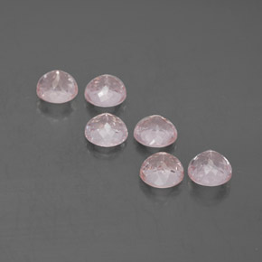 캐럿 천연 라이트 핑크 모가나이트 보석, 라운드 컷, 4.56 mm, VVS-VS