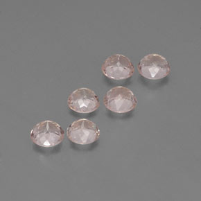 캐럿 천연 살몬 핑크 모가나이트 보석, 라운드 컷, 4.56 mm, VVS-VS