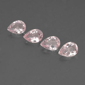 캐럿 천연 라이트 핑크 모가나이트 보석, 배 모양, 7×5 mm, VS
