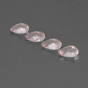 캐럿 천연 라이트 핑크 모가나이트 보석, 배 모양, 7×5 mm, VS