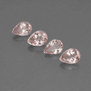 캐럿 천연 살몬 핑크 모가나이트 보석, 배 모양, 6.9×4.9 mm, VVS-VS