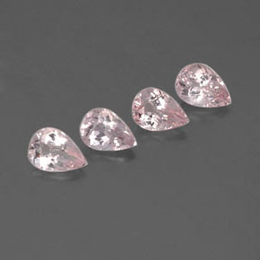 캐럿 천연 라이트 핑크 모가나이트 보석, 배 모양, 7×5 mm, VVS