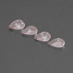 캐럿 천연 라이트 핑크 모가나이트 보석, 배 모양, 7×5 mm, VVS