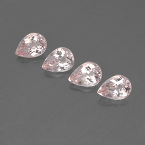 캐럿 천연 라이트 핑크 모가나이트 보석, 배 모양, 7.1×5.1 mm, VVS