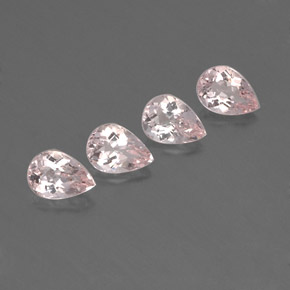 캐럿 천연 라이트 핑크 모가나이트 보석, 배 모양, 7.1×5.1 mm, VVS