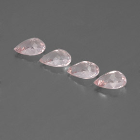 캐럿 천연 라이트 핑크 모가나이트 보석, 배 모양, 7.1×5.1 mm, VVS